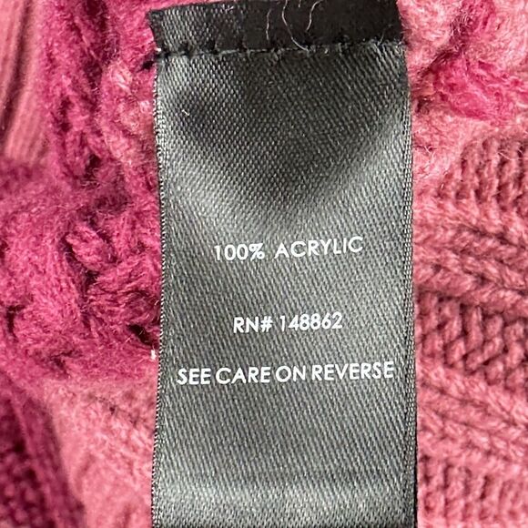 Torrid Cable Knit Cardigan Sweater Womens 2X Pink Chunky Striped V-Neck Button - Picture 3 of 14
